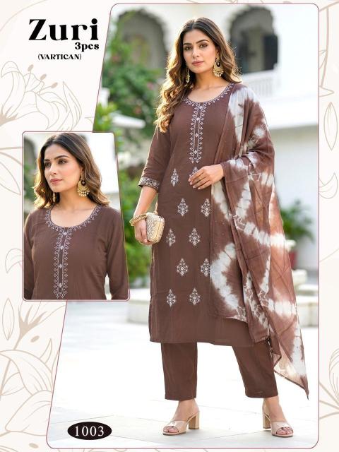 Desi kudi zuri 3pcs surat kurti wholesale market